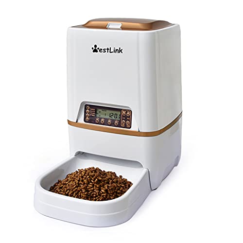 WESTLINK 6L Automatic Pet Feeder Food Dispenser for Cat Dog with Voice Recorder and Timer Programmable