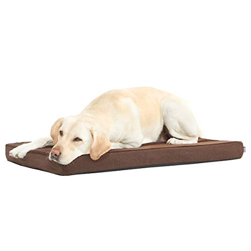 Barkbox Memory Foam Platform Dog Bed | Plush Mattress for Orthopedic Joint Relief (Large, Espresso)