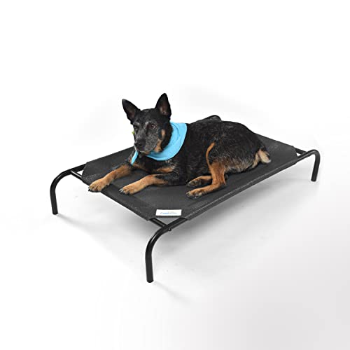 Coolaroo The Original Cooling Elevated Dog Bed, Indoor and Outdoor, Medium, Gunmetal