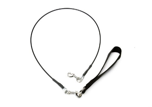 VirChewLy Indestructible Leash for Dogs, 5.6', Extra Small, Black
