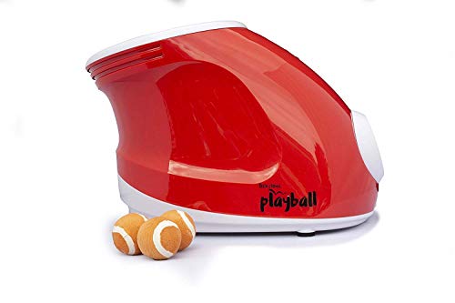 Felix & Fido Playball! Automatic Ball Launcher for Dogs. 3 Throwing Distance Settings, 3 Small Durable Tennis Balls Included, Launches Up to 20 Feet,for Indoor and Outdoor Play.for Small Dogs ONLY