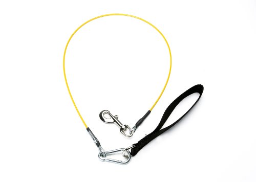 VirChewLy Indestructible Leash for Dogs, Medium/5.6-Foot, Yellow
