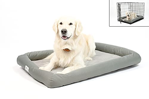PetFusion Lavender-Infused Dog Bed w/Cooling | Solid Certi-PUR-US Orthopedic Memory Foam | Anti-Anxiety Crate Mat Calming & Soothing | All-Season Temperature Control Cooling Mat | 1 Year Warr.