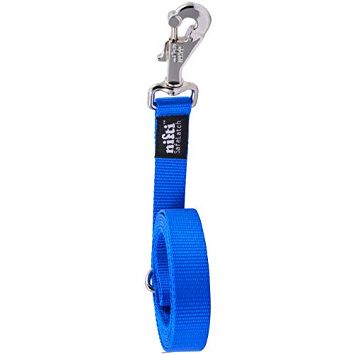 Nifti SafeLatch Heavy Duty 6 Foot Dog Leash with Secure Patented SafeLatch Clasp and Built-in Magnet Limits Leash Escape, Magnetically Connects to Steel D-ring for Large and Medium Dogs