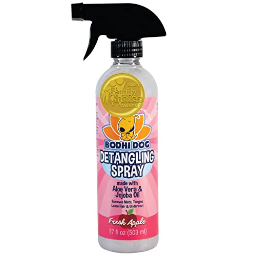 New Natural Apple Detangling Spray | Remove Tangles While Dematting Dog and Cat Fur and Hair | Soothing Lotion with Conditioning Qualities - Made in USA