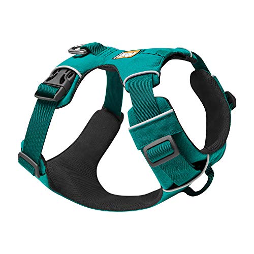 RUFFWEAR, Front Range Dog Harness, Reflective and Padded Harness for Training and Everyday, Aurora Teal, Medium