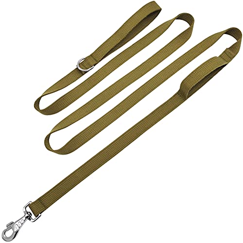 Hoanan 8ft Double Handle Traffic Dog Leash, Heavy Duty Tactical Dog Leash, Thick Nylon Dog Training Leash with 2 Traffic Control Handle for Medium Large Breed Dogs