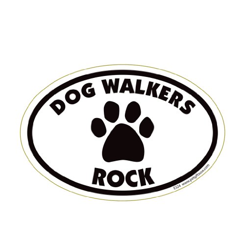 Dog Walkers Rock Oval Magnet
