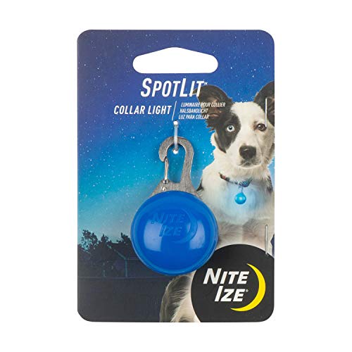 Nite Ize SpotLit LED Collar Light, Carabiner Clip Light for Keys + Pets, Glows + Flashes
