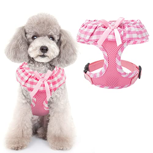 Dog Vest Harness for Girl - No Pull & No Choke Dog Harness, Soft Mesh Breathable Pet Vest Harnesses for Puppies, Lightweight Fancy Dog Harness for Small Dogs