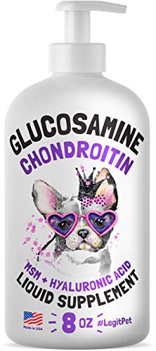 LEGITPET Liquid Glucosamine for Dogs - Bacon Flavour with Chondroitin, MSM & Hyaluronic Acid K9 Supplement - Hip and Joint Formula…
