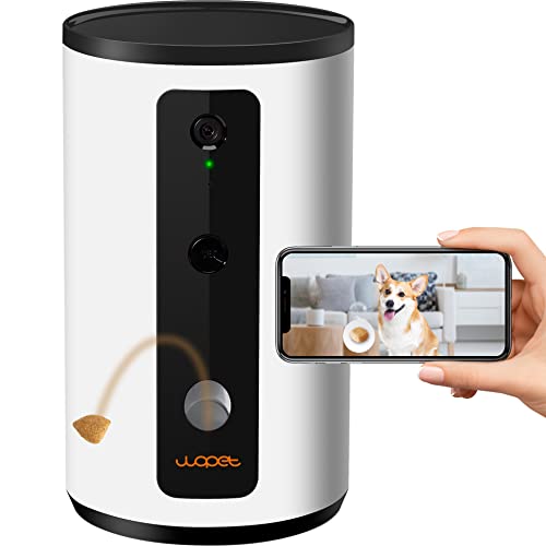 WOPET Smart Pet Camera:Dog Treat Dispenser, Full HD WiFi with Night Vision for Pet Viewing,Two Way Audio Communication Designed for Dogs and Cats,Monitor Your Pet Remotely