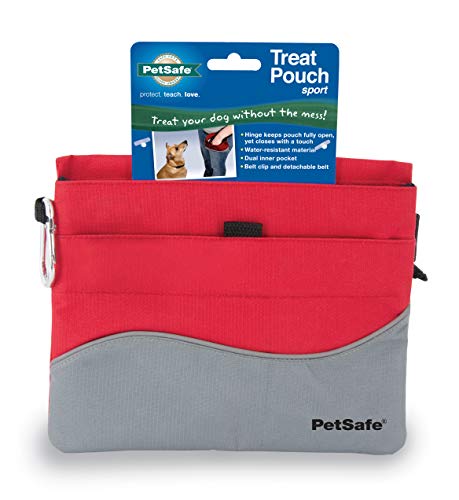 PetSafe Treat Pouch Sport- Durable, Convenient Dog Training Accessory, Standard, Red