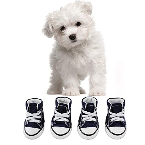 abcGoodefg Pet Dog Puppy Nonslip Canvas Sport Shoes Sneaker Boots Rubber Sole