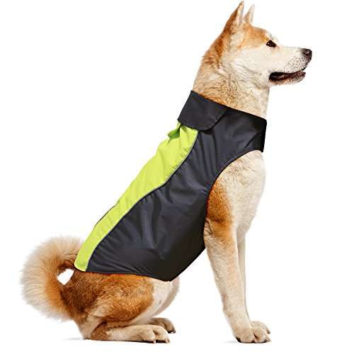 VIZPET Dog Raincoat Waterproof Lightweight & High Visibility Dog Coat Jacket for Small Medium Large Dogs