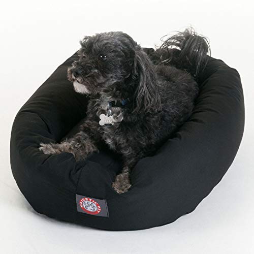 24 inch Black Bagel Dog Bed By Majestic Pet Products