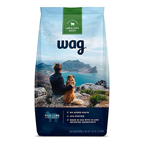 Amazon Brand - Wag High Protein Dry Dog Food Lamb & Lentil Recipe, Grain Free (30 lb. Bag)