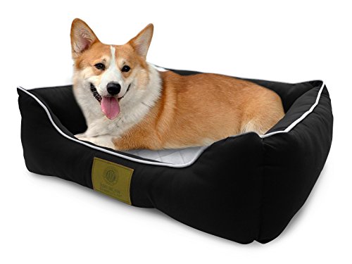 American Kennel Club Self-Heating Solid Pet Bed Size 22x18x8' , Black