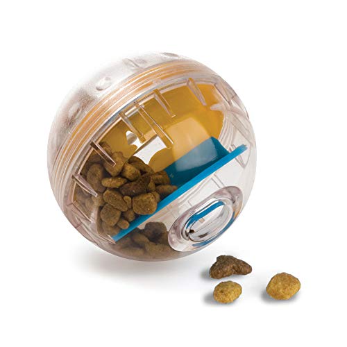Pet Zone IQ Treat Ball – Adjustable Dog Treat Dog Ball & Treat Dispensing Dog Toys (Dog Puzzle Toys, Dog Enrichment Toys, and Interactive Dog Toys in One) Great Alternative to Snuffle Mat for Dogs - 3'