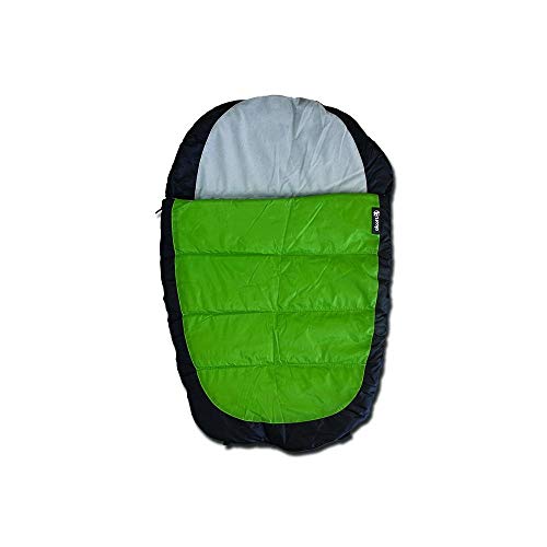 Alcott Adventure Sleeping Bag for Dogs, Medium, Green/Grey
