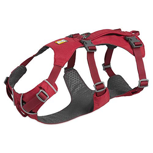 RUFFWEAR, Flagline Dog Harness, Lightweight Multi-Use Harness with Padded Handle, Red Rock, Medium