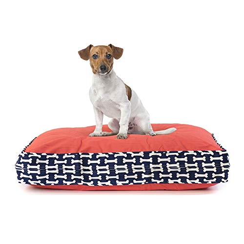 eLuxurySupply Pet Bed - Deluxe Cluster Fiber Filling Pet Beds for Dog and Cats | 100% Cotton Removable Cover | Fully Washable | Small, Medium & Large Pet Beds