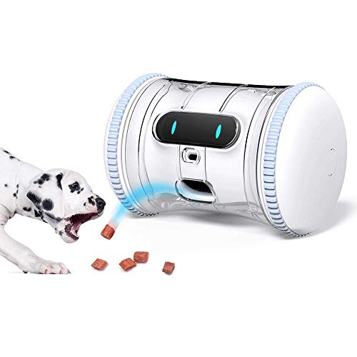 VARRAM Pet Fitness Robot: Interactive Treat Dispenser and Companion Robot for Dogs & Cats, Schedule Automatic Play, Activity Monitoring, Treat Tossing, Manual Play via App