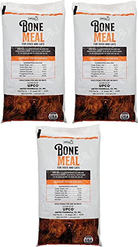 Bone Meal Powder for Dogs and Cats 3 Pack Total 3 Pounds from Upco Made in USA