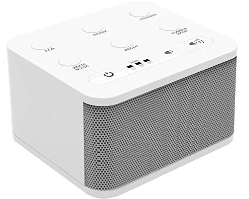 White Noise Sleep Sound Machine for Adults | Sound Machines for Sleeping | Portable White Noise Machine for Office Privacy | Travel Sound Machine Baby | Plug in Or Battery Operated Brown Noise Maker
