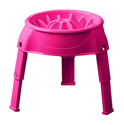Outward Hound 51011 Kyjen Up Feeder Elevated Raised Slow Feed Prevent Bloat Dog Bowl, Pink