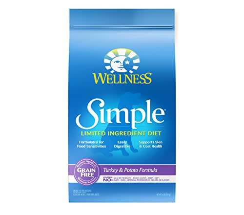 Wellness Simple Natural Grain Free Limited Ingredient Dry Dog Food, Turkey and Potato Recipe, 26-Pound Bag