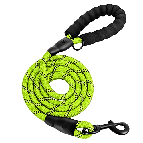 VOOPET 2/5 FT Strong Dog Leash with Soft Padded Handle and Highly Reflective Threads, Durable Dog Training Leash for Small Medium Large Heavy Duty Dogs Easy Control Dog Leads for Climbing Walking