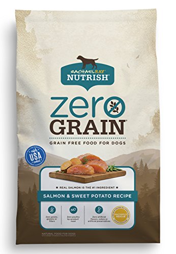 Rachael Ray Nutrish Zero Grain Natural Dry Dog Food, Salmon & Sweet Potato Recipe, 4 Pounds, Grain Free