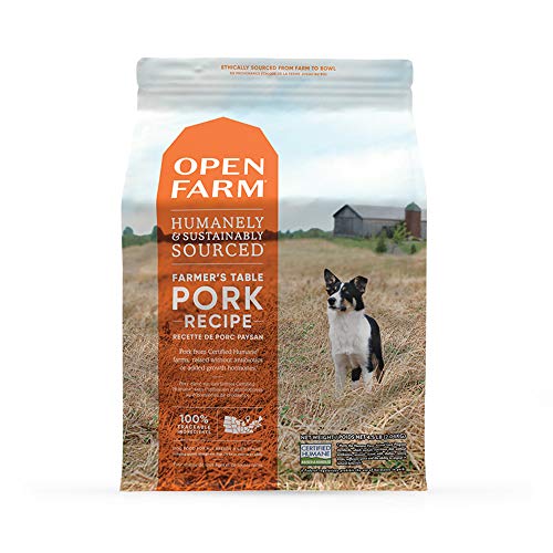 Open Farm Farmer's Table Pork Grain-Free Dry Dog Food, Family Farmed Pork Recipe with Non-GMO Superfoods and No Artificial Flavors or Preservatives, 24 lbs