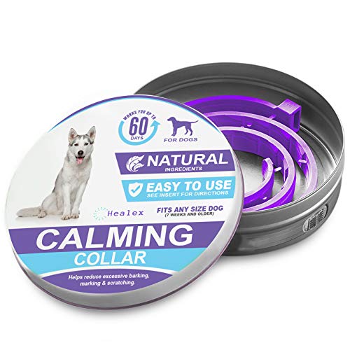 Healex Dog Calming Collar for Dogs | A Paw-FECT Dog-Calming Aid | Anxiety Relief for Dogs and Hounds Calming Dog Collar for Your Canine Pet | 2-Month Protection, 1 Collar