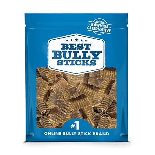 Best Bully Sticks Premium 3-inch Beef Trachea Dog Chews (50 Pack) - All-Natural, Grain-Free, 100% Beef, Single-Ingredient Dog Treat Chew - Promotes Dental Health
