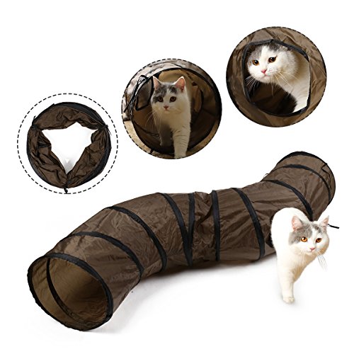 PAWZ Road Cat Toys Collapsible Tunnel for Rabbits, Kittens, Ferrets and Dogs