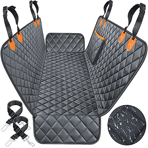 URPOWER 100% Waterproof Pet Seat Cover Car Seat Cover for Pets - Scratch Proof & Nonslip Backing & Hammock, Quilted, Padded, Durable Pet Seat Covers for Cars Trucks and SUVs