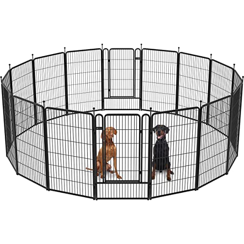 FXW Rollick Dog Playpen, 50' Height for Medium/Large Dogs, Designed for Camping, Yard, 16 Panels