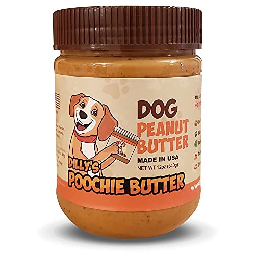 Dilly's 2 Packs All Natural Peanut Butter for Dogs Poochie Butter 12oz