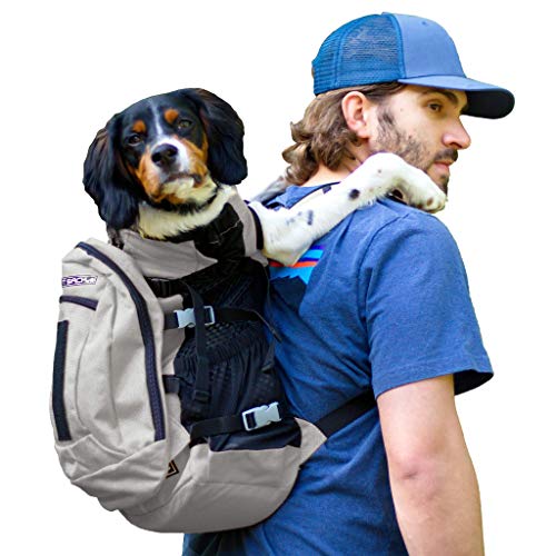 K9 Sport Sack | Dog Carrier Adjustable Backpack (Small, Plus 2 - Light Grey)