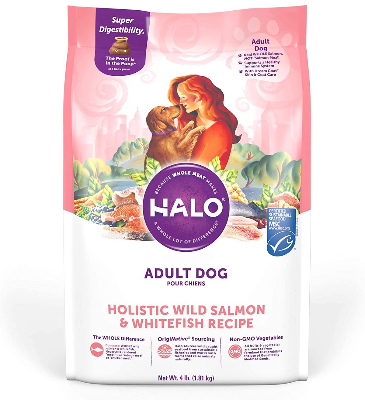 Halo Holistic Natural Dry Dog Food for Adult Dogs