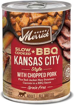 Merrick canned pork food