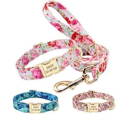 Personalized Floral Nylon Collar