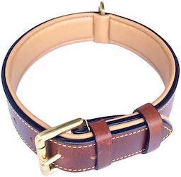 Soft Touch Leather Padded Collar