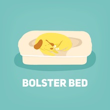 bolster dog bed small