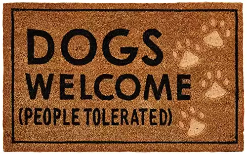 Mud Pie "Dogs Welcome" Doormat